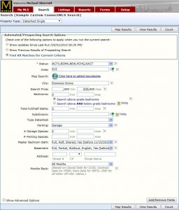 Custom ConnectMLS Search Setup